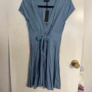 NEW Cotton On XS Deep V Mini Dress